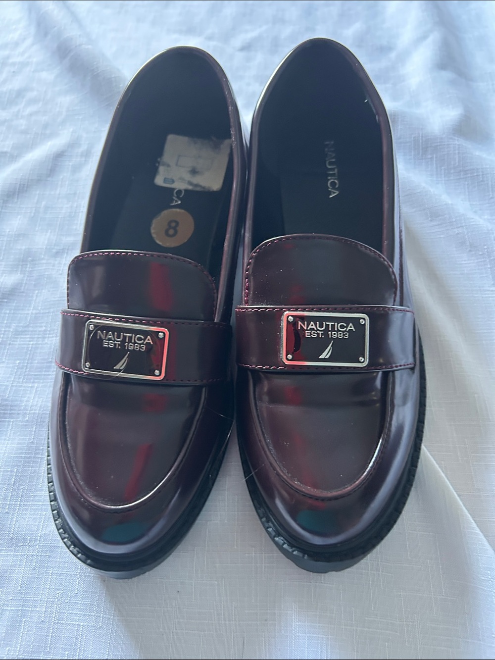 Nautica Women's Burgundy Patent Loafers